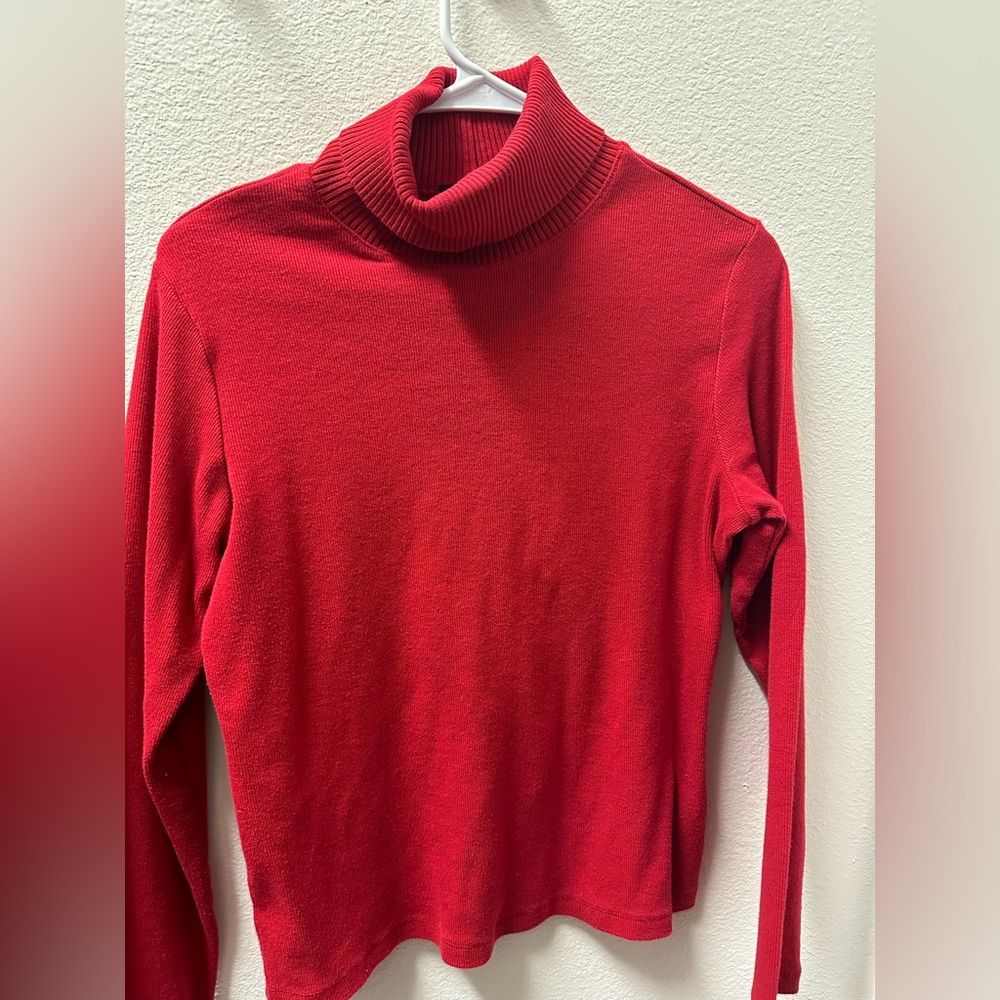 Rafaella Red Turtleneck